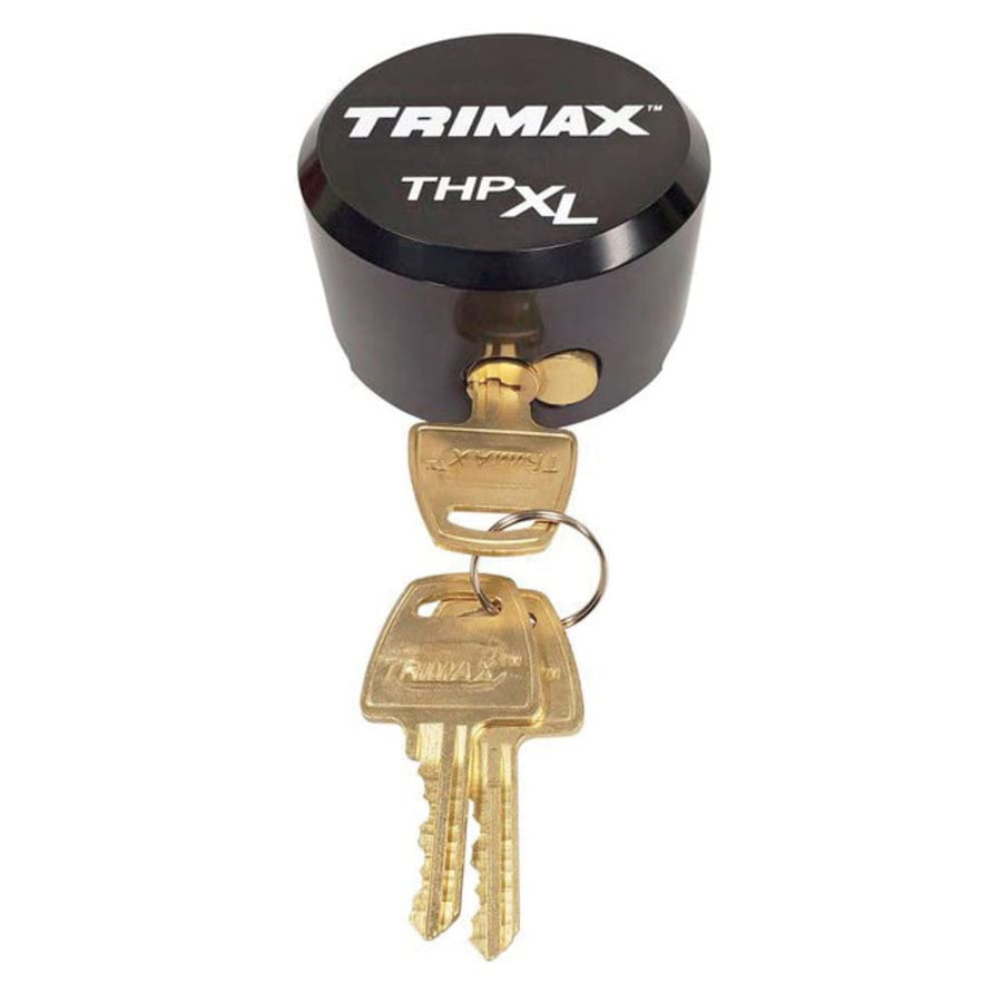Black Trimax, Solid Aluminum Hockey Puck Internal Shackle Lock, Universal Fit (THPXLALBK)
