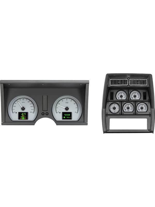 Dakota Digital HDX-78C-VET-S Analog Gauge System Compatible with 1978-82 Chevy Corvette Silver Alloy