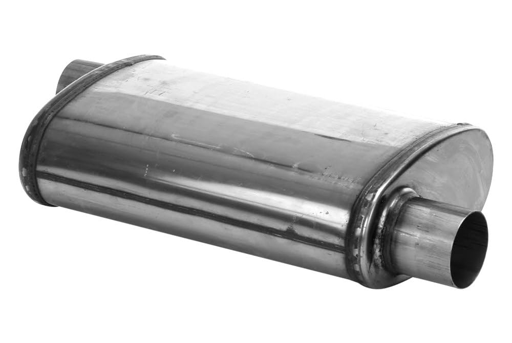 Cherry Bomb Salute Muffler - SA1236 Reversible Oval Body - H4" X W9" X L14" 20" OAL 2-1/2" O/O Muffler - Cherry Bomb Salute