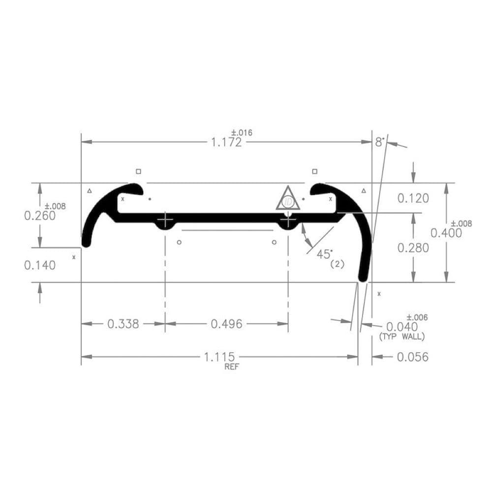 16' AP Products Short Lip BLK EA