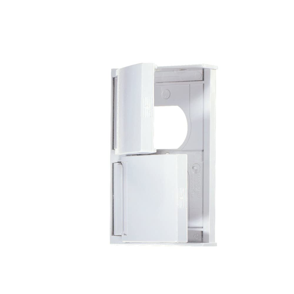 Weatherproof RV Designer E365 Snap Cover Outlet Plate, White, AC Electrical, Quantity 1