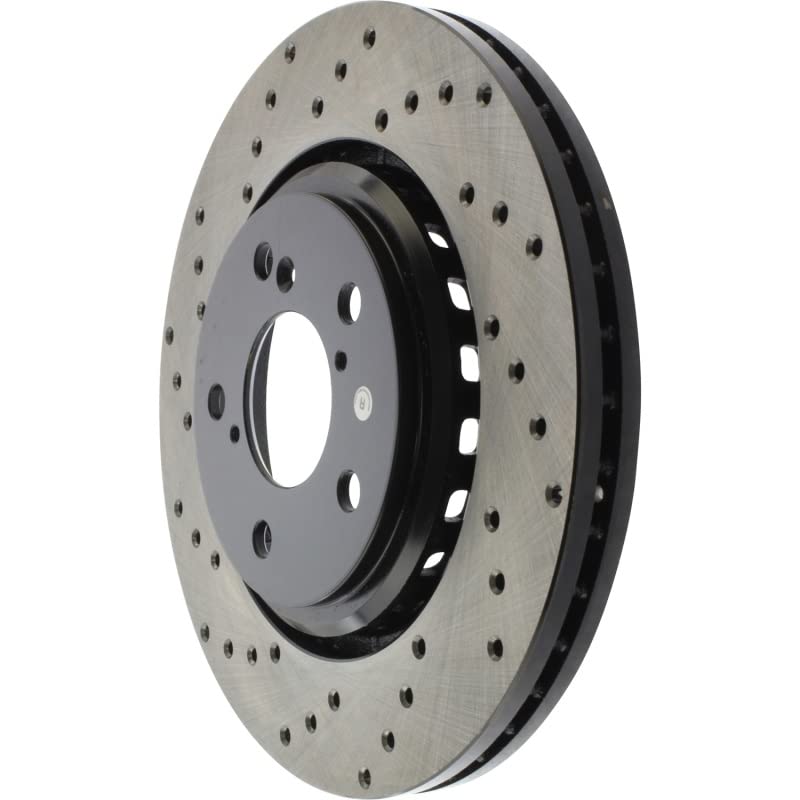 Right StopTech 128.40092CR Cryo Drilled Sportstop Rotor