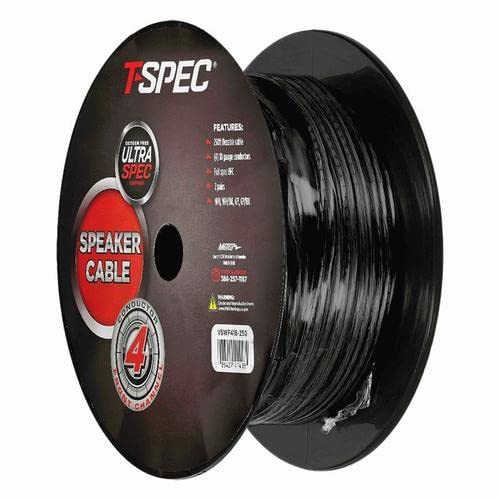 Front Channel Speaker Cable T-SPEC 18 Gauge 4 Conductor (VSWF418-250)