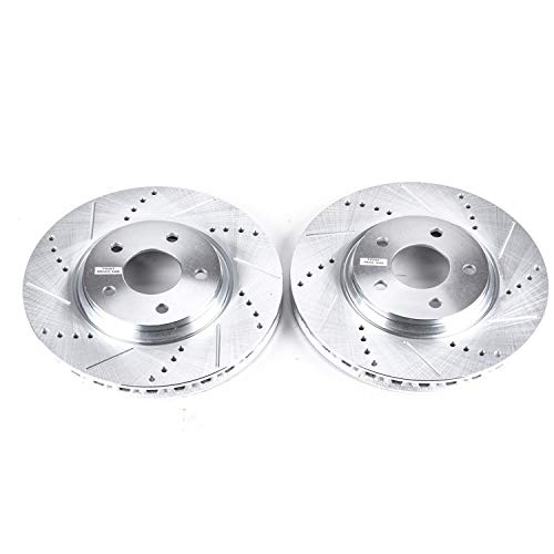 Power Stop AR8293XPR Drilled & Slotted Front Rotor Pair For Chevy Cobalt, Chevy HHR, Chevy Malibu, Pontiac G5, Pontiac G6, Pontiac Pursuit, Saturn Aura, Saturn Ion [Model Specific]