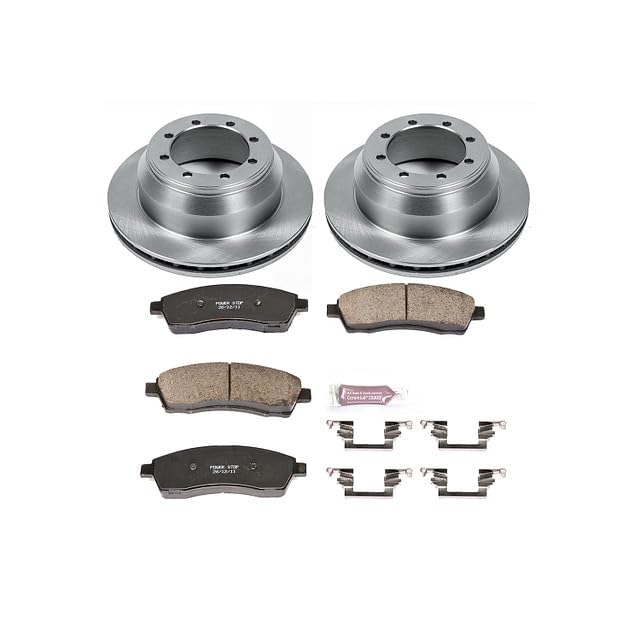 POWERSTOP Autospecialty KOE1889 Rear Replacement Brake Kit-OE Brake Rotors & Ceramic Brake Pads For Ford F-350 Super Duty 1999-2004 [Model Specific]