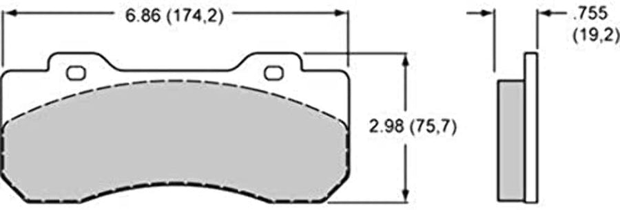 Wilwood 150-13773K AXLE SET, PAD,10120-20,TX6R.755 THK