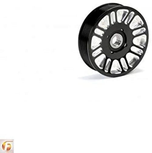 03-18 Dodge 2500/3500 Cummins Upper Fan Pulley Idler (Black Contrast) Fleece Performance (FPE-34657-BLK-SPK)