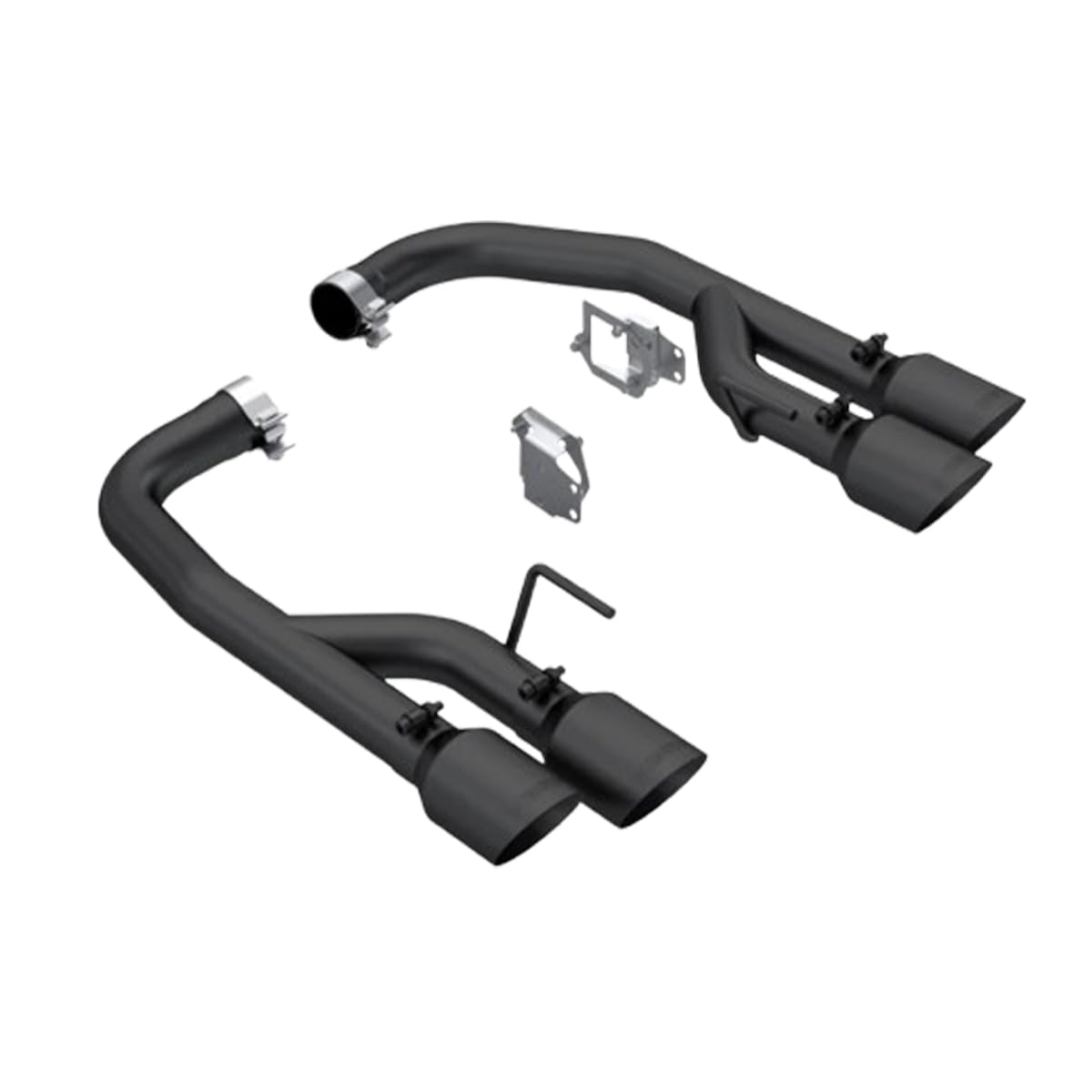 2024 Ford Mustang GT MBRP 5.0L Dual Rear Axle-Black Tips - Black-Coated Aluminized Steel 2.5in