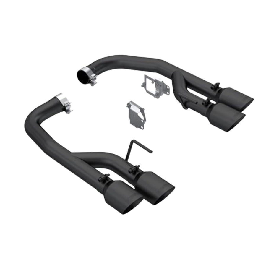 2024 Ford Mustang GT MBRP 5.0L Dual Rear Axle-Black Tips - Black-Coated Aluminized Steel 2.5in
