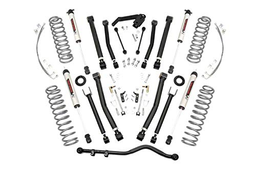 4" Lift Kit Rough Country w/V2 Shocks for 07-18 Jeep Wrangler JK 2-Door - 67370
