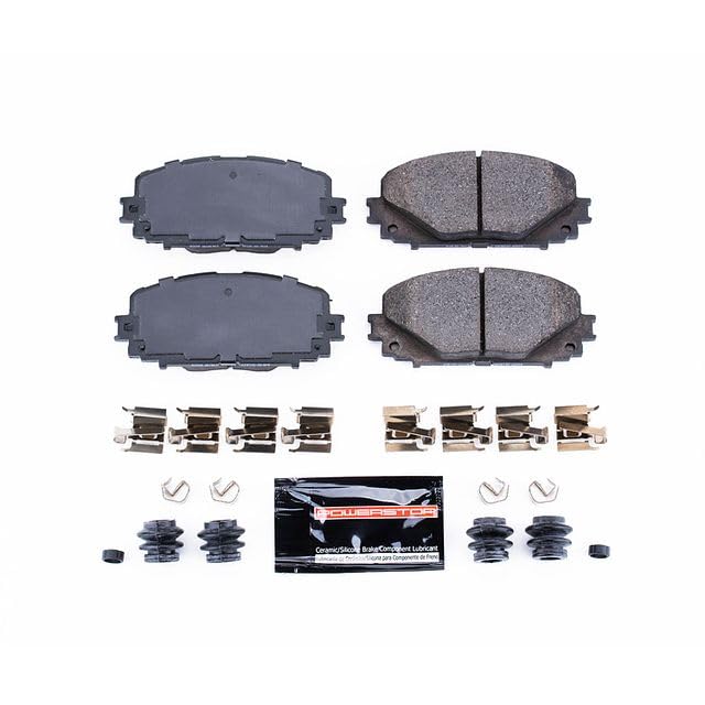 Power Stop Z23-1628 Z23 Evolution Sport Carbon Fiber Infused Ceramic Brake Pads with Hardware For Toyota Yaris 2012-2018 [Model Specific]