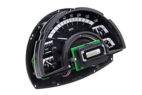 Dakota Digital VHX System Compatible with 1949-50 Oldsmobile - Black Alloy Style Face w/White Display
