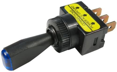Peterson Illuminated Blue PMV5561PT Toggle Spst 10A/12V .5 Mount