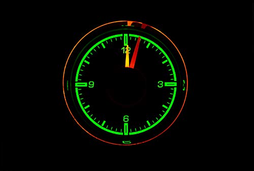 Dakota Digital 2 1/16" HDX Style Clock, Black Face - Universal Compatible with Most Vehicles