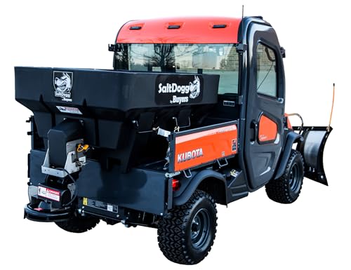 Buyers Products SHPE0750 SaltDogg Commercial Salt & Sand Spreader w/Electric Drive Hopper, Made In The USA, 0.75 Cu. Yds Capacity, Stainless Steel Auger, Residential Salt Spreader