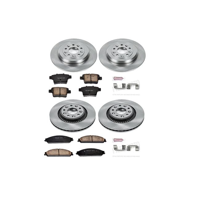 Power Stop Autospecialty KOE4039 Front and Rear Replacement Brake Kit-OE Brake Rotors & Ceramic Brake Pads For Five Hundred, Freestyle, Taurus, Taurus X, Montego, Sable [Model Specific]