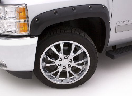 Lund Elite Series RX203TA Black Rivet Style Textured Front Fender Flare - 2 Piece