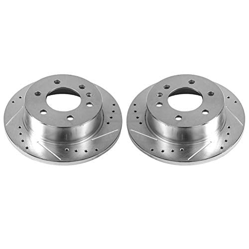 Power Stop Rear Drilled and Slotted Rotor (Pair) For Sprinter 2500, Sprinter 3500, Freightliner Sprinter 2500, Freightliner Sprinter 3500, Sprinter 2500, Sprinter 3500 [Model Specific] EBR1038XPR