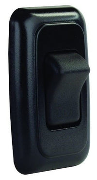 Single JR Products 12225 Black SPST On-Off Switch with Bezel