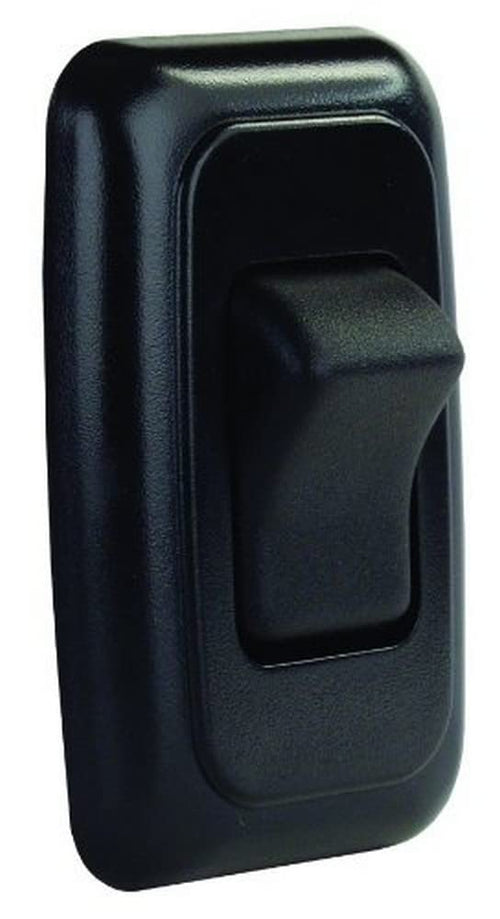 Single JR Products 12225 Black SPST On-Off Switch with Bezel