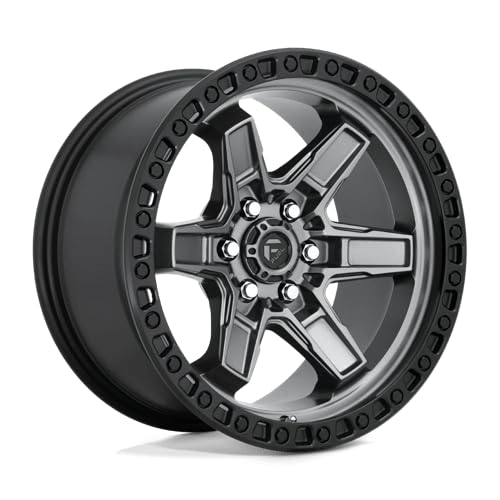 FUEL OFF-ROAD D698 17X9 KICKER, 6X4.5, 5.47, 12mm MATTE GUN METAL BLACK BEAD RING - D69817908755