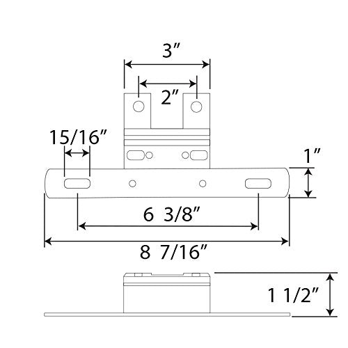 Zinc Plated Steel Optronics LP15SBP License Plate Bracket, Silver