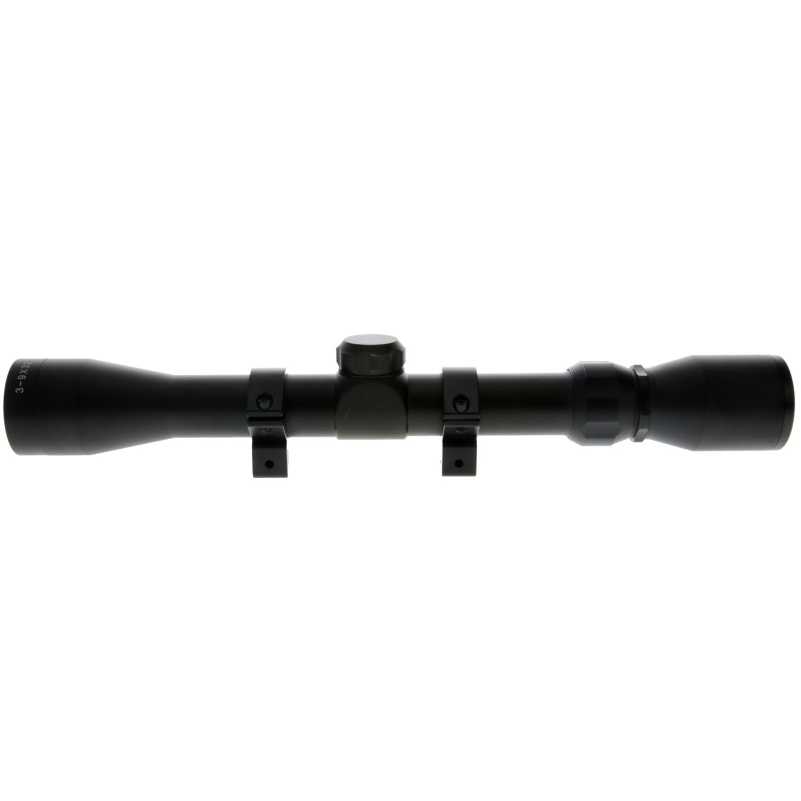 BUCKLINE TRUGLO Tactical Hunting Shooting Durable Waterproof Fogproof 1" Aluminum Tube Riflescope with 3/8" Rimfire Dovetail Mount Rings & Elastic Lens Covers Included, 3-9 x 32mm, Duplex BDC Reticle