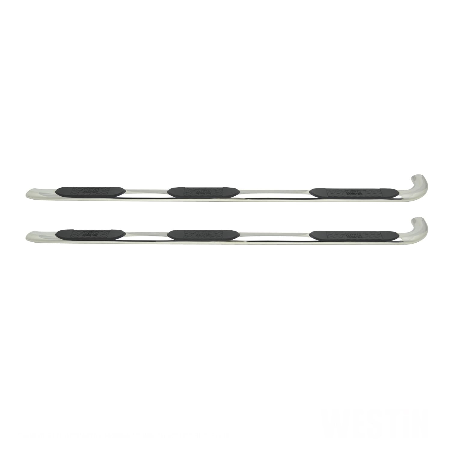 Westin 24-54610 4 Platinum Oval Wheel to Wheel Step Bar fits 2015-2025 F150 SuperCab 6'5" Bed (Exc 2022+ Lightning EV) Polished Pair