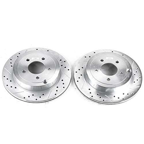 Power Stop Rear AR8191XPR Drilled & Slotted Rotor Pair For Ford Edge 2007-2010, Lincoln MKX 2007-2010 [Model Specific]