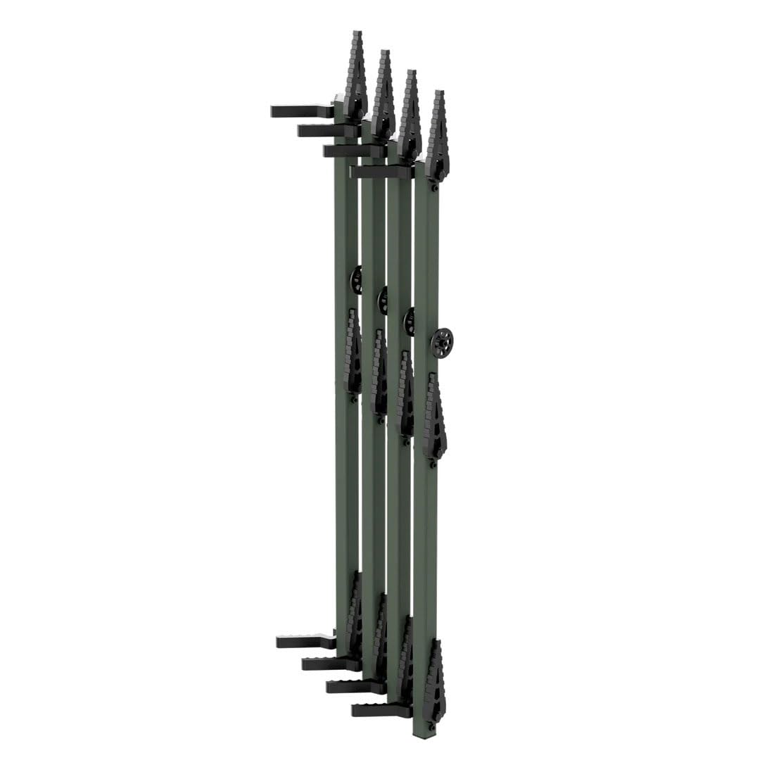 Single-Step NOVIX Tree Climbing Sticks (4 Pack) - 32” Aluminum Climbing Sticks w/VersaStraps - Tree Stand Climbing Sticks. Level on Crooked Trees for treestand Hunting - Made in USA - OD Green