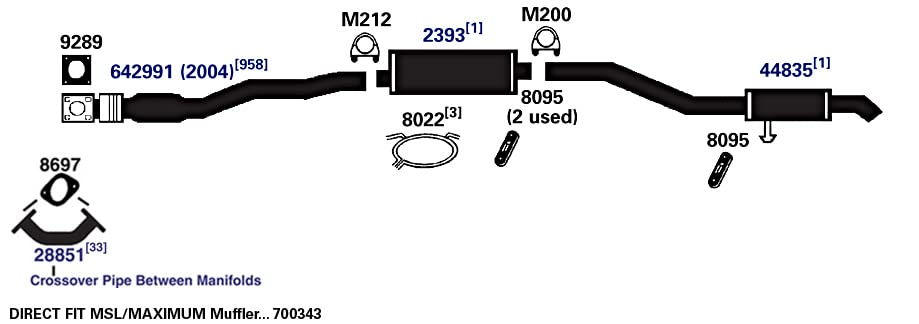 Exhaust Muffler AP Exhaust Products 700343