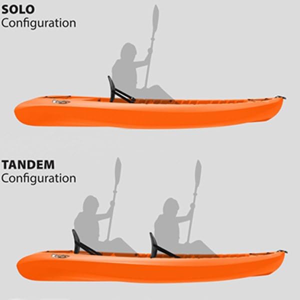 Kokanee Lifetime Sit-On-Top Kayak, Orange, 10'6"