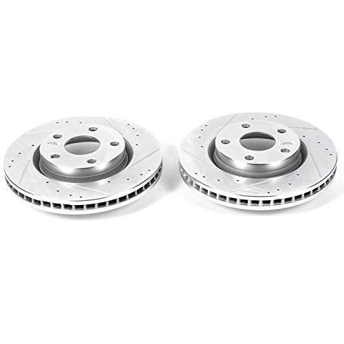 Power Stop AR82136XPR Evolution Front Drilled & Slotted Rotor Pair For Pontiac G8 2008-2009 [Model Specific]