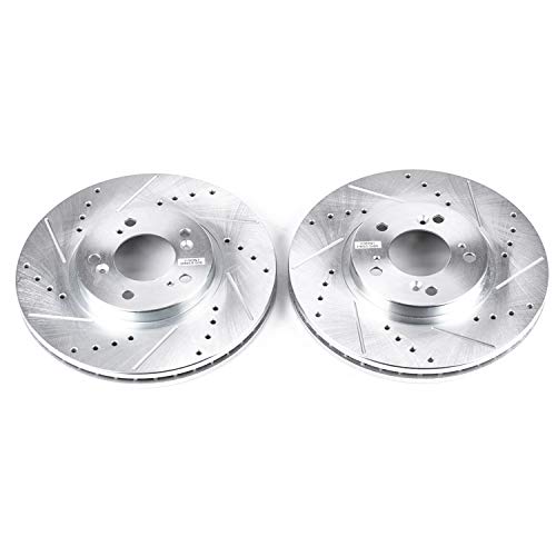 Power Stop Front JBR927XPR Drilled & Slotted Rotor Pair For Acura RL 1999-2004 [Model Specific] Evolution