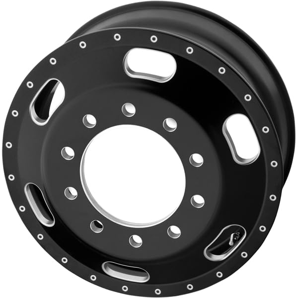 ATX AO402 S-BLK INDY Mill Wheel with Aluminum (24.5 x 8.25 inches /10 x 285 mm, 144 mm Offset)