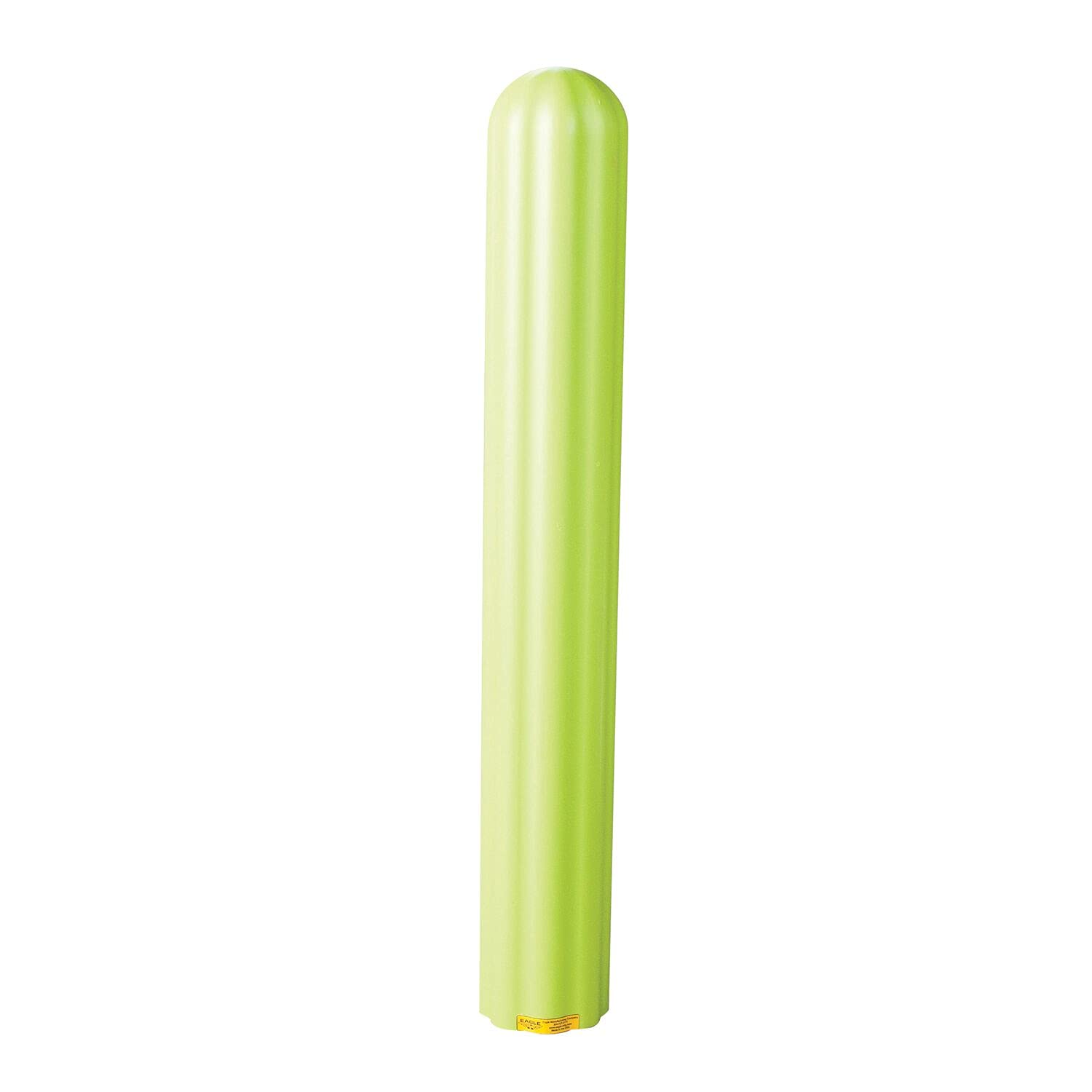 Bollard Covers Eagle for 6 Inch Poles - 56" Tall, Durable Fluted HDPE Plastic - Trimmable Lime Green Bollard Post Sleeve for Parking Lots, Warehouses, and Loading Docks, 1730LM