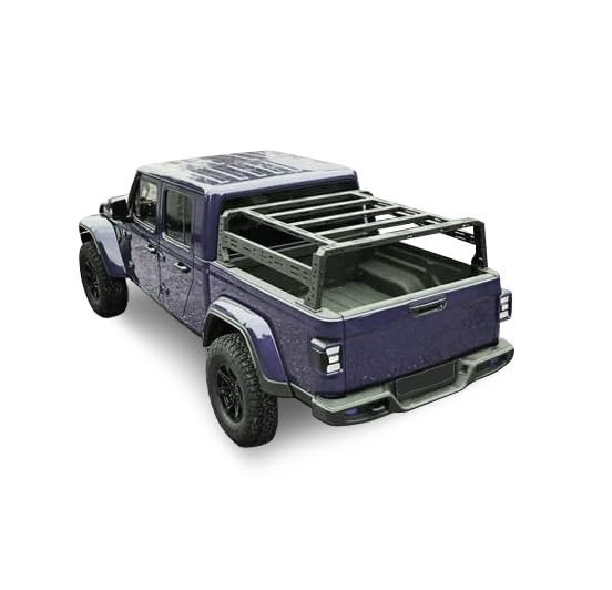 Overland Black Horse Bed Rack Black Compatible with 14-24 Silverado 1500|14-24 Ram 1500|14-24 Ram 2500|14-24 Ram 3500|15-24 Ford F-150|15-24 Tundra|16-24 Titan-TR11B