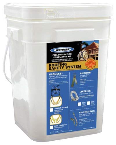 50-Foot Werner K111201 Roofing Kit, Basic, Pass-Thru Buckle Harness, 1per Pack