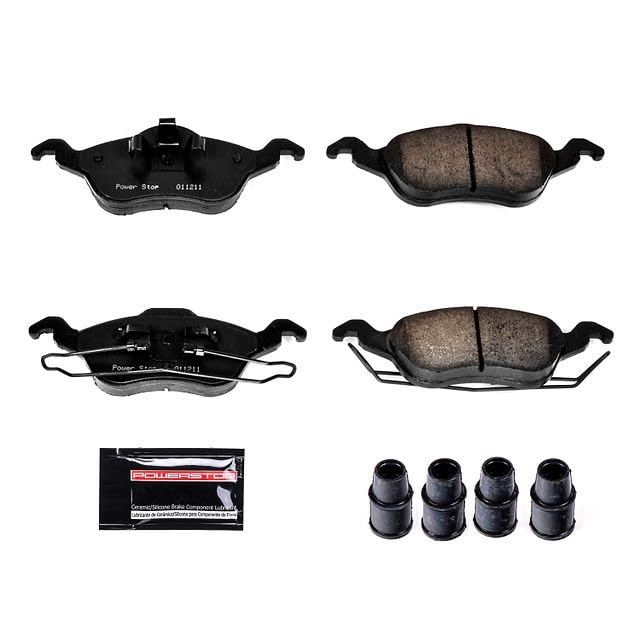 Power Stop Z23-816 Z23 Evolution Sport Carbon Fiber Infused Ceramic Brake Pads with Hardware For Ford Focus 2000-2004 [Vehicle Specific]