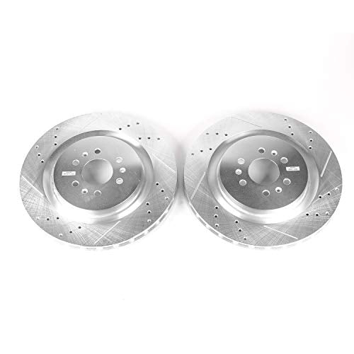 Power Stop Rear AR82106XPR Drilled & Slotted Rotor Pair For Cadillac CTS 2004-2007, Cadillac STS 2005-2011 [Model Specific]