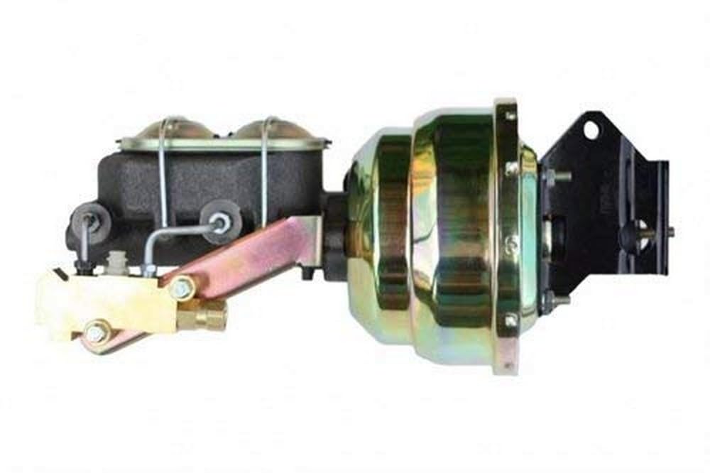 8 Inch LEED BRAKES Dual Power Booster, 1-1/8 Inch Bore Master, Side Mount Valve, Disc/Disc (Zinc)