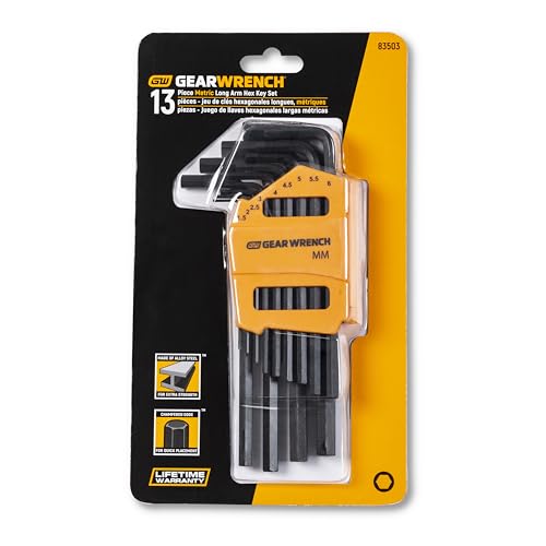 9 Piece GEARWRENCH Long Arm Metric Hex Key Set - 83519