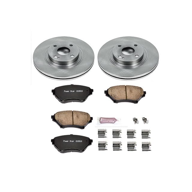 POWERSTOP Autospecialty KOE2353 Front Replacement Brake Kit-OE Brake Rotors & Ceramic Brake Pads For Mazda Miata 2001-2005 [Model Specific]