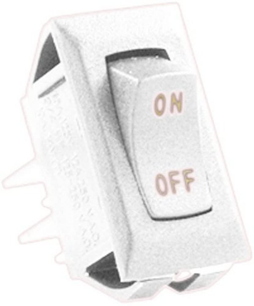 12V On/Off Switch JR Products (12611-5), Ivory/Gold (Pack of 5)