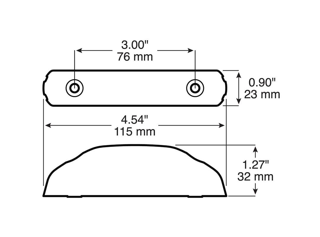 M60R-MV Peterson Mfg Led Marker/Clearance, P2, Thin-Line, Mv