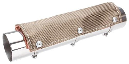 Design Engineering Titanium Pipe Shield 6" x 1' Exhaust Heat Shield – Exhaust Wrap Protection for High-Temperature Resistant Pipes and Tubes, Lightweight and Durable Heat Shielding