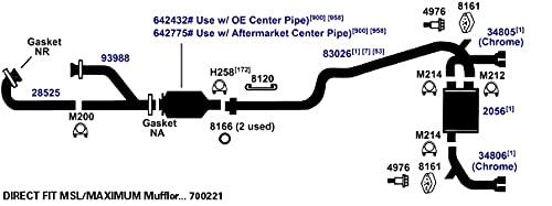 Exhaust Muffler AP Exhaust Products 700221