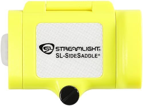 Streamlight 61630 Hands-Free SL-Sidesaddle 250-Lumen Universal Hard Hat, Helmet, and Headgear LED Light with Mount Kit and (3) x AAA Alkaline Batteries, Yellow