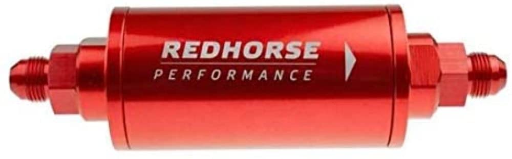Performance Redhorse 4651-10-3 Line Race Fuel Filter (Red), 1 Pack
