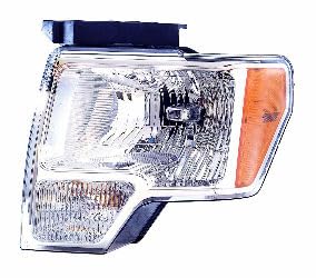 For Ford F-150 Pickup 3/2 / 09-14 Headlight Chrome Trim Driver Side | DOT Certified DL3Z 13008 B | ACK FO2502287